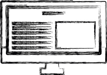monitor screen computer device page web vector image