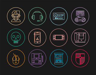 set line shield for game cartridge create vector image