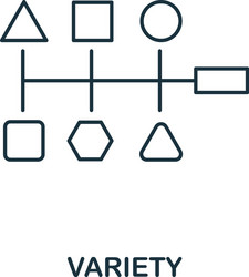 Variety outline icon thin line style from big vector