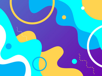 background template with abstract shapes and color vector image