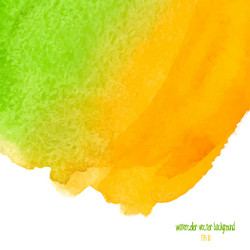 green and yellow watercolor background vector