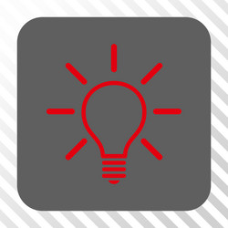 light bulb rounded square button vector image