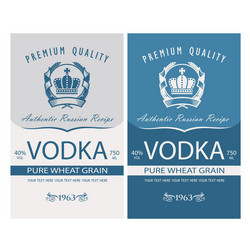vodka labels set Vector Image
