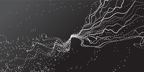 abstract 3d image with particle flow movement vector image