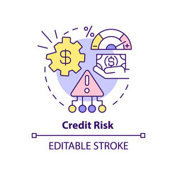 Credit risk concept icon vector