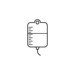 Drop counter with blood line icon donor vector