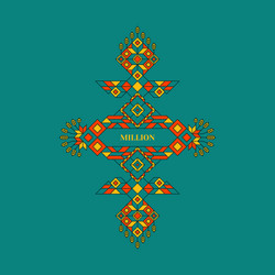 geometric frame with space for text ine art design vector image