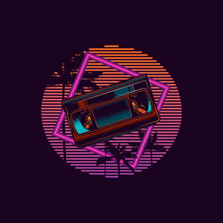 Old Vhs Videotape In Retro Style Royalty Free Vector Image