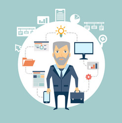 programmer has an idea vector image