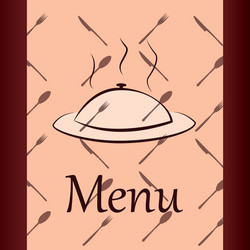 a colored background with text and menu icon vector image