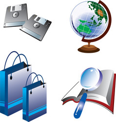 Digital Globe and Disks vector image