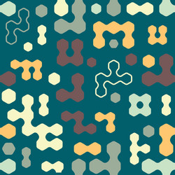 geometric colored hexagon forms seamless pattern vector image