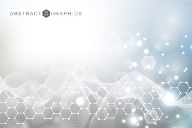 science network pattern connecting lines and dots vector image