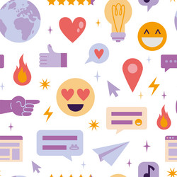 seamless pattern with elements of web interface vector image