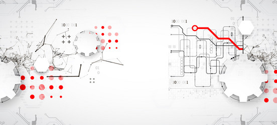 abstract technology concept circuit board high vector image
