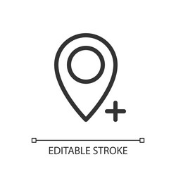 Add place to map pixel perfect linear ui icon vector