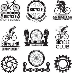 Biking Club Labels & Icons Vector Image