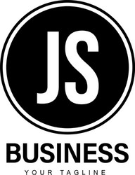 js initial a logo design with abstract style vector image