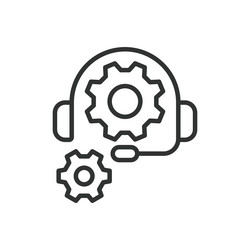 technical support icon in line design vector image