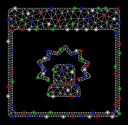 bright mesh 2d alert calendar page with flash vector image