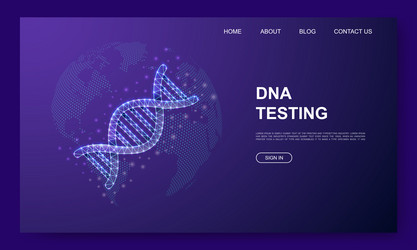 dna spiral 3d low poly website template science vector