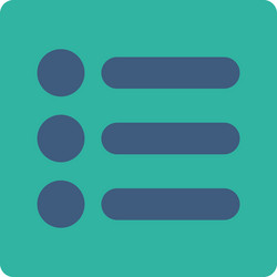 items flat cobalt and cyan colors rounded button vector image