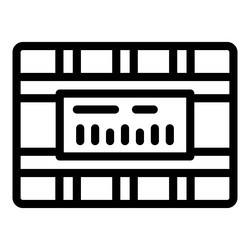 server room icon showing data storage system vector image