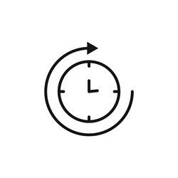 time forward icon ideal for scheduling future vector image