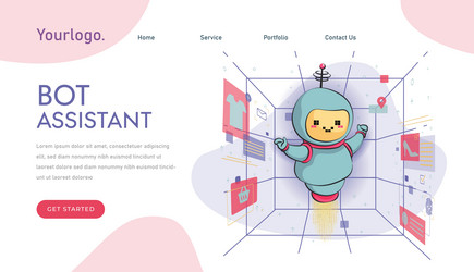 chatbot artificial intelligence vector image