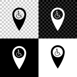 disabled handicap in map pointer icon isolated vector