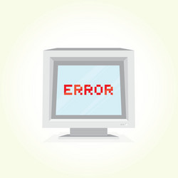 error on computer screen vector image