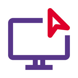 monitor input controls the on-screen cursor vector image