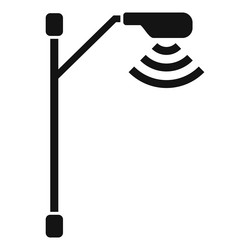 Sensor road control icon simple safety vector