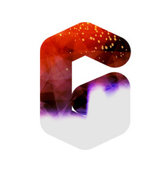 Autumn stylized alphabet with foliage letter c Vector Image