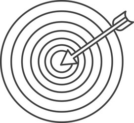 arrow target solution design vector image