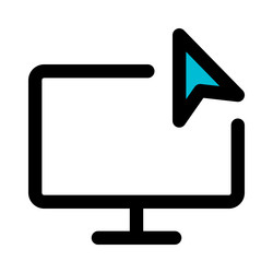 monitor input controls the on-screen cursor vector image