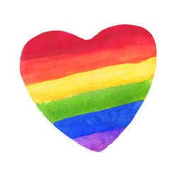 watercolor hand painted colorful rainbow set Vector Image