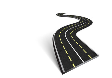 Winding road Royalty Free Vector Image - VectorStock