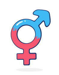 Bigender Symbol - LGBT Pride Vector Image