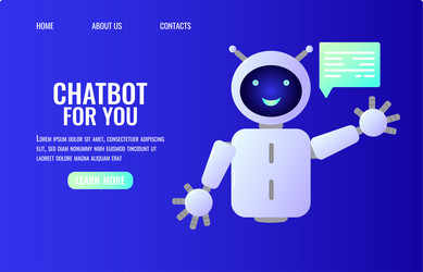 chatbot assistant form robot with ai 3d vector image