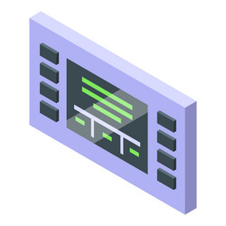 control panel with buttons showing data vector image