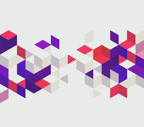 Geometric Color Cube Background vector image