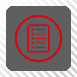 list page rounded square button vector image
