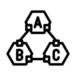 microservices software line icon vector