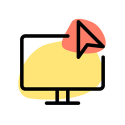 monitor input controls the on-screen cursor vector image
