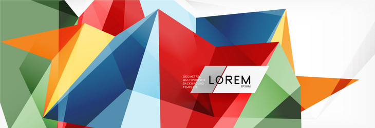 mosaic triangular low poly style abstract vector image