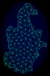 polygonal network mesh abstract map vector image