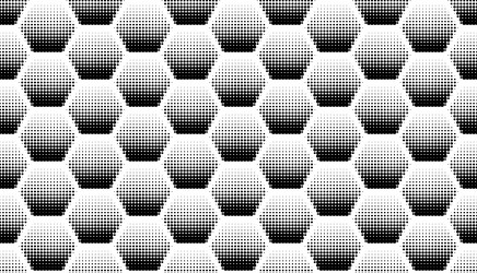 seamless hexagonal halftone pattern vector image