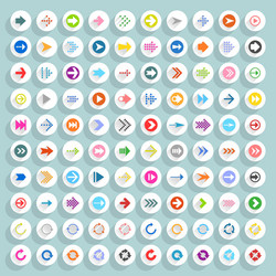 flat arrow icon circle web button vector image