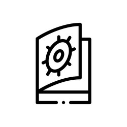 instructor icon thin linear style design isolated vector image